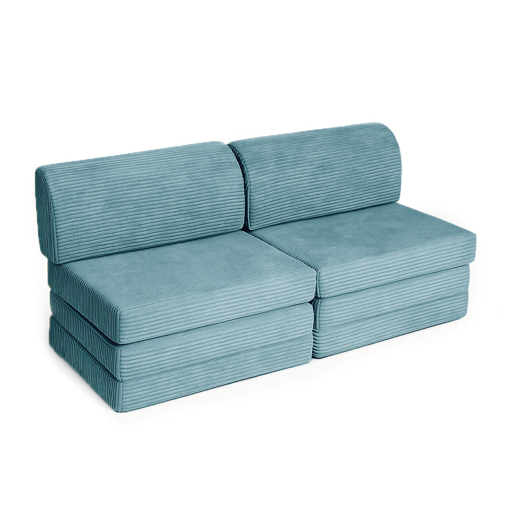 Sandwich Sofa - Modułowa Sofa dla dzieci || Niebieski Sztruks